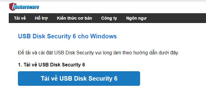 Phần mềm chặn Virus từ USB vào laptop USB Disk Security